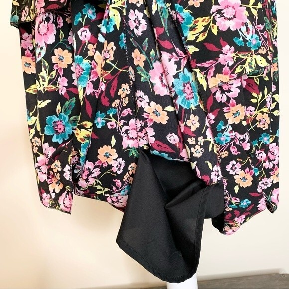 Banana Republic Colorful Floral Flowy Tiered Dress With Tie At Waist Medium - Picture 5 of 13